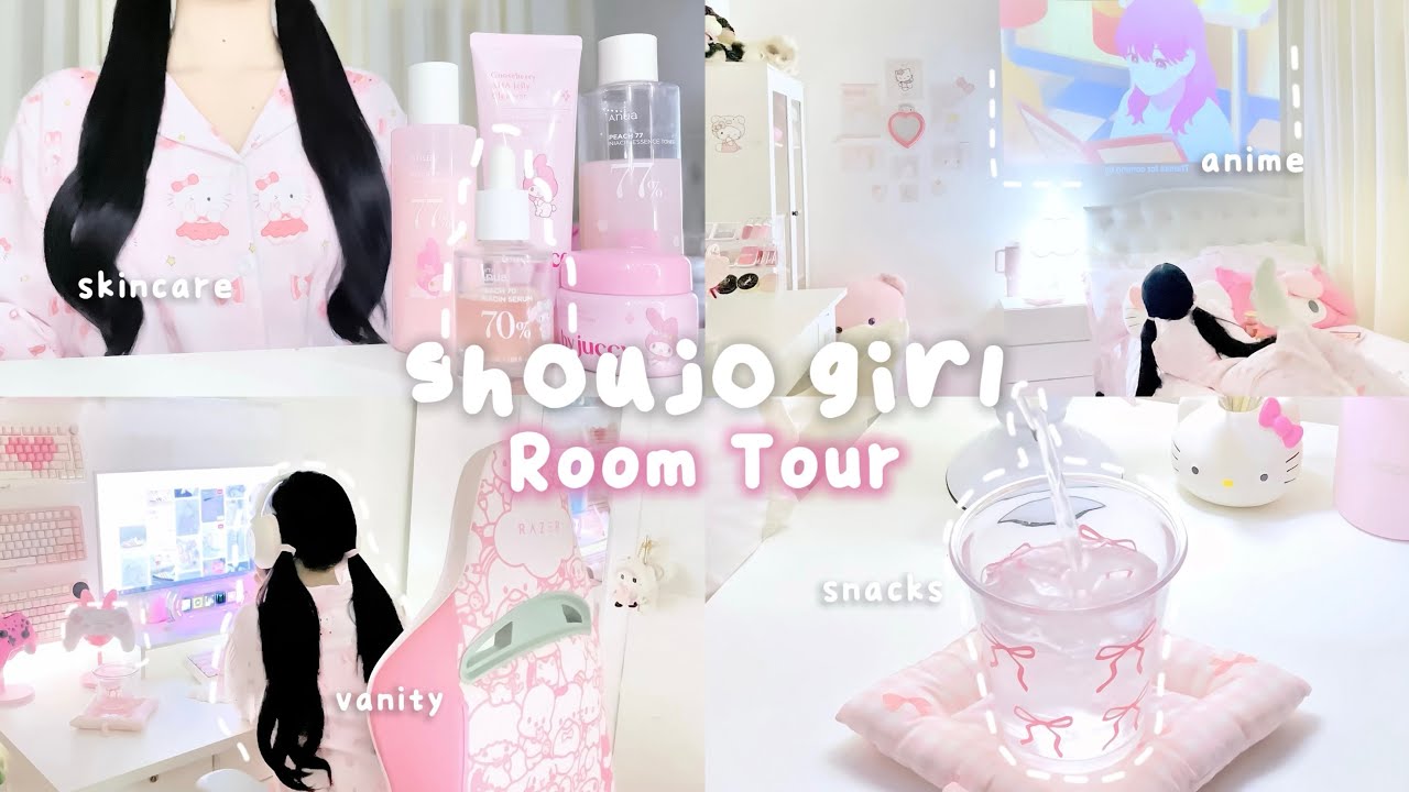 【Vlog】Room tour | shoujo girl🐰💕 flower knows, かわいい, 美容ビデオブログ, night routine,, wonyoungism, unboxing