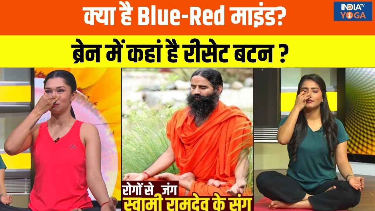 Yoga With Swami Ramdev LIVE:  क्या है Blue-Red माइंड? ब्रेन में कहां है रीसेट बटन ? । Swami Ramdev