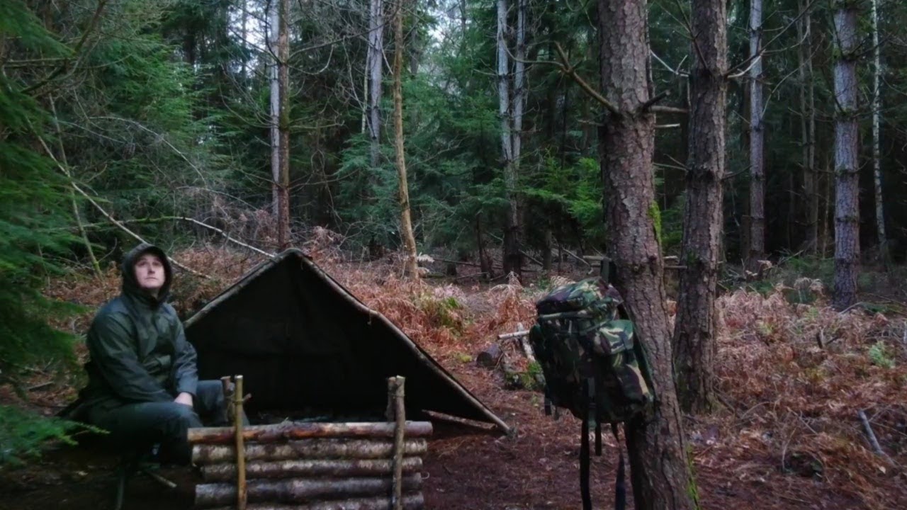 Bushcraft | Polish Lavvu Half Shelter | English Woodland