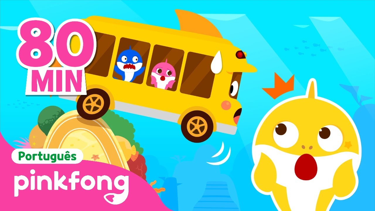 Brincando no Ônibus e As Rodas do Ônibus🚌 | +Completo |Pinkfong, Bebê Tubarão! Canções para Crianças
