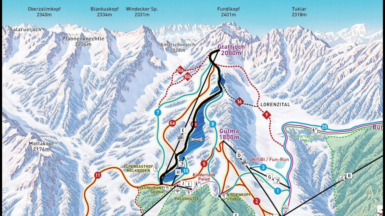 Brandnertal Piste 6B Red Glattjoch (ski video)