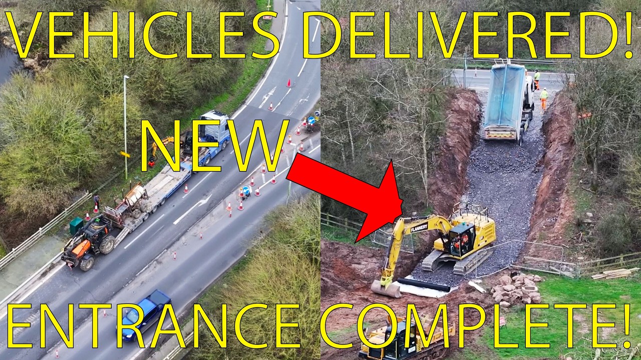 Whitchurch Canal Breach Update, Machinery Deliveries & Works Speed Up! With Commentary (2ndMarch)