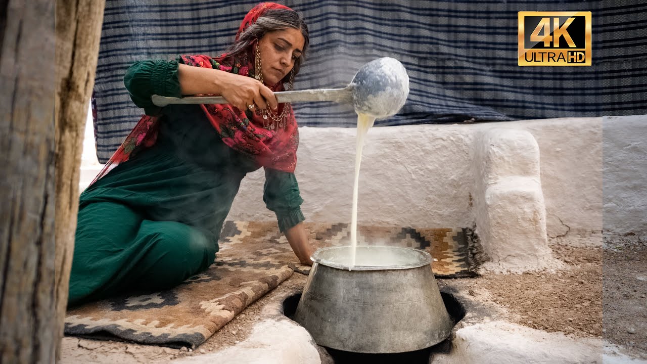 Māsh Tām: Cooking Traditional Mung Bean Rice|Experience a Sangsari Nomadic Day in Iran