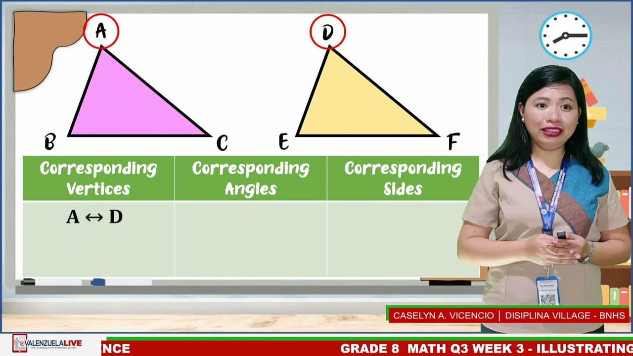 GRADE 8  MATH Q3 WEEK 3 - ILLUSTRATING TRIANGLE CONGRUENCE