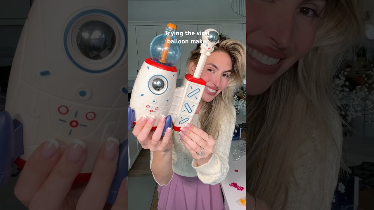 Trying the viral balloon inflator!! Easy balloon DIY