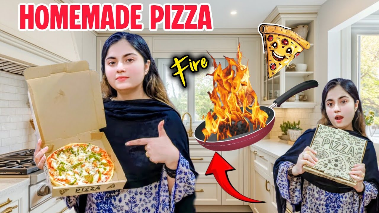 HOMEMADE PIZZA 🍕 WITHOUT OVEN | JUST 1500Rs IN 8 PIZZA'S😱