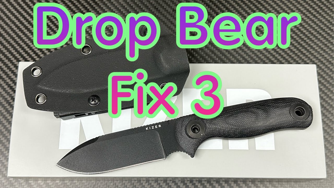 Kizer Drop Bear Fix 3 Универсальный нож с фиксированным лезвием!