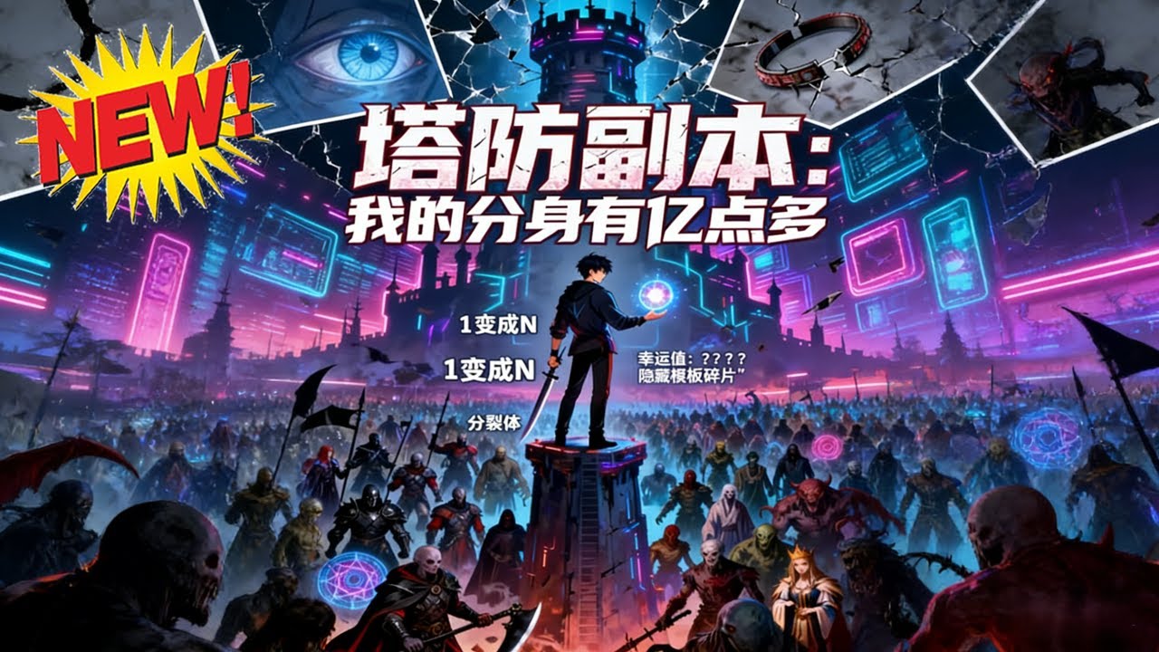 ⚡【新番速递】《塔防副本：我的分身有亿点多》末日塔无技能开局！孤儿程夏觉醒分裂技，分裂体各有神通，斗罗炮守塔防逆袭成强者！#末世 #战斗 #逆袭 #爱看动漫