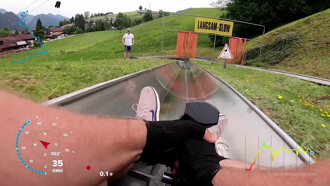Walchsee Rodelbahn Sommerrodelbahn Zahmer Kaiser Onride Links + Rechts Top Speed 60 KMH