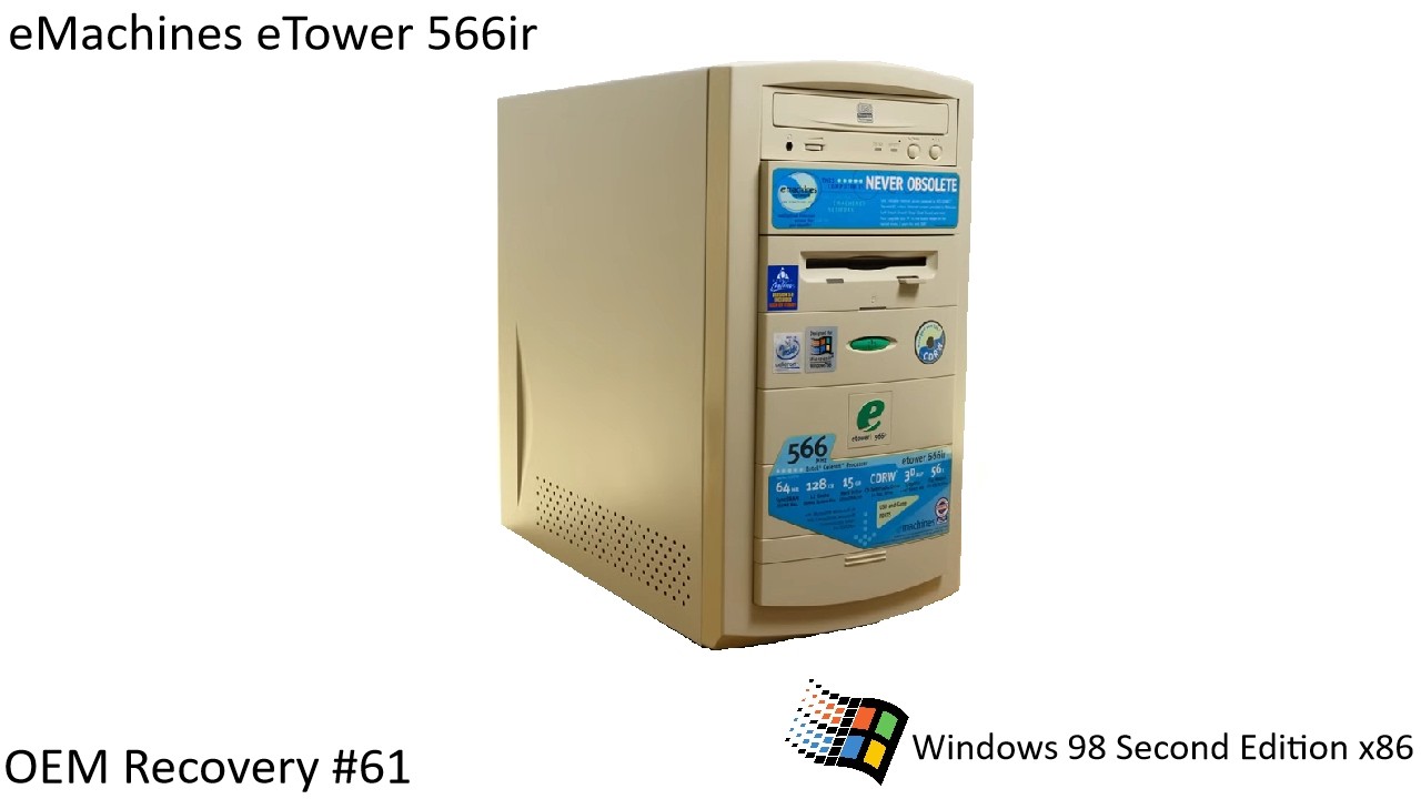 OEM Recovery #61 - eMachines eTower 566ir