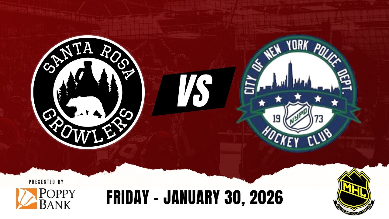 🚨 LIVE: Santa Rosa Growlers vs. NYPD Hockey Club | Friday Night Face-Off! 🐻🏒