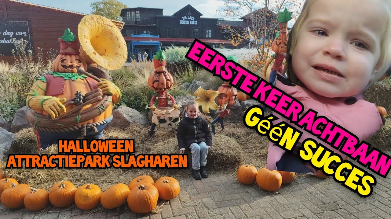 🎃 Halloween in Slagharen! Anna’s Eerste Achtbaan... Geen Succes 😱