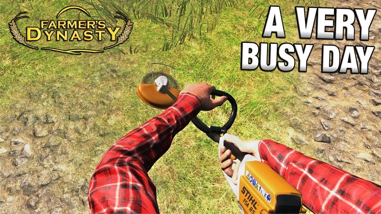 STRIMMING, REPAIRING AND HARVESTING | Farmer's Dynasty - Episode 16
