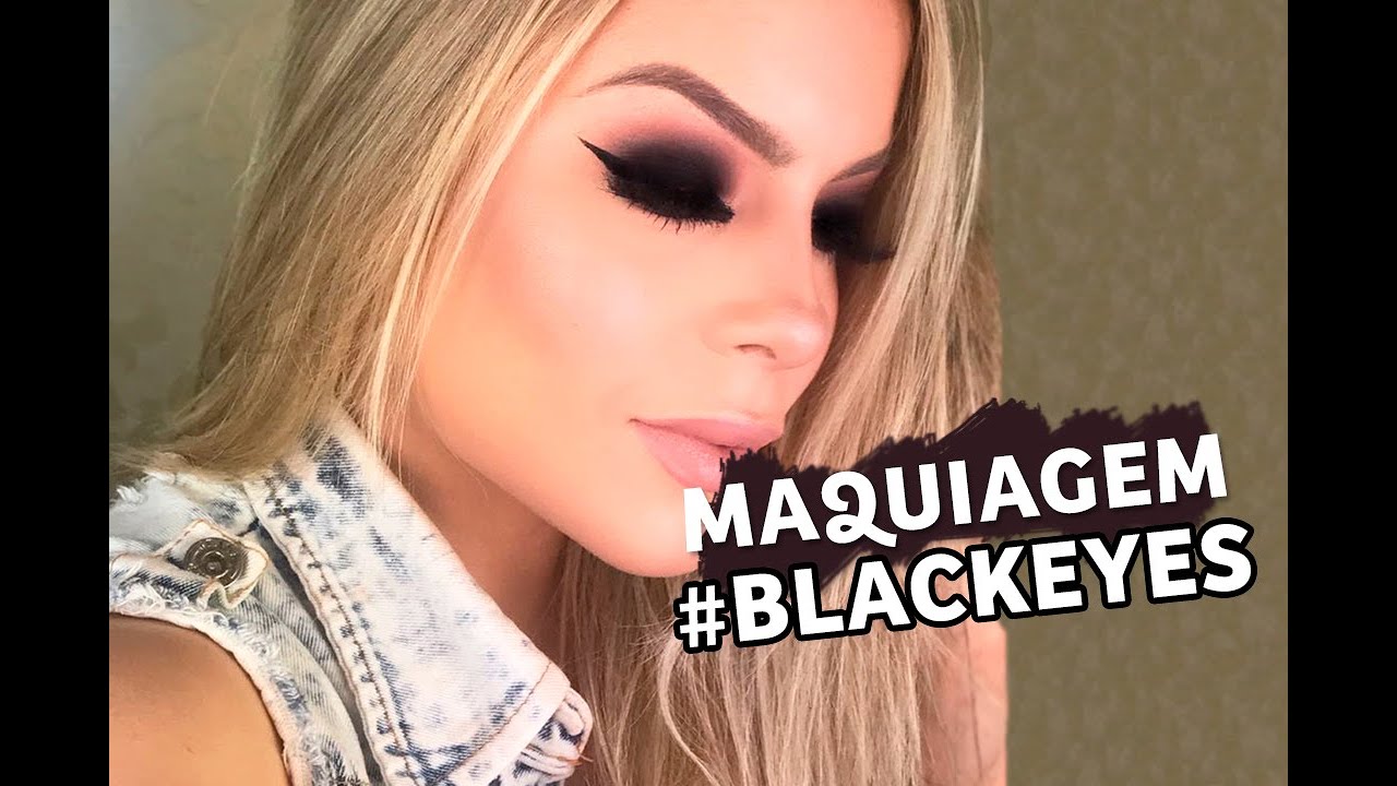 MAQUIAGEM BLACK EYES - Tutorial Olho Preto Esfumado para Iniciantes com Kaline Marques