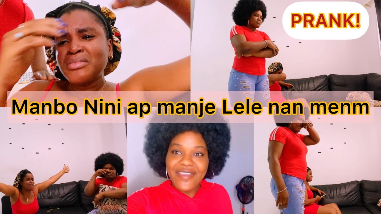PRANK | Manbo Nini se gwo malfektèz lap pran poz renmen Lele Epi lap fel mal 👿