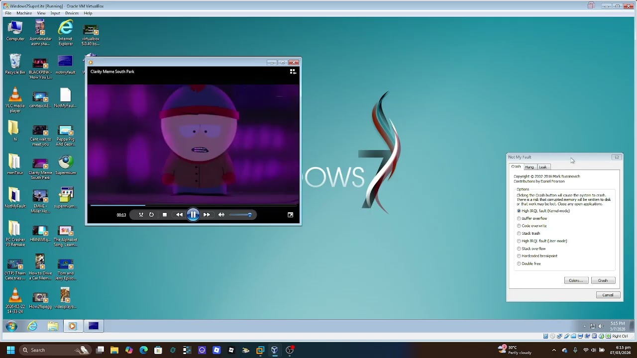 Clarity Meme Has BSOD VBOX on VMware (Unity Mode) inspired by @k1rbxd