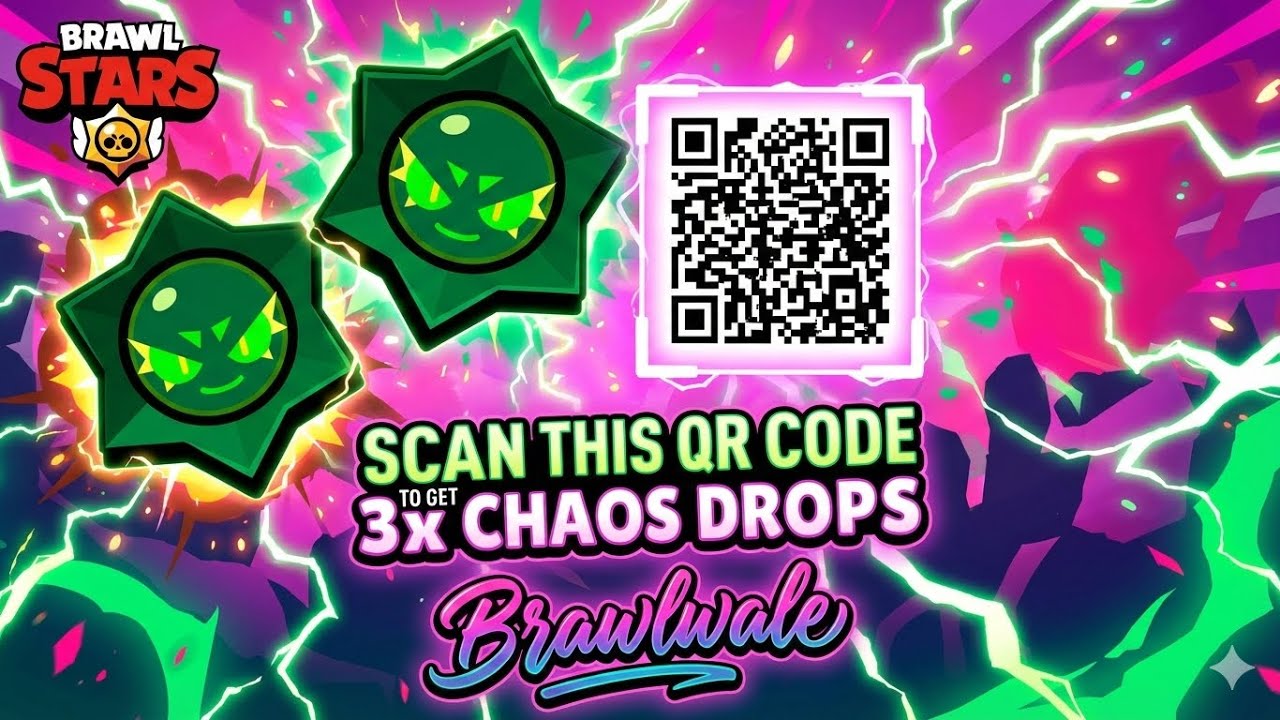 FREE 3x Chaos Drops! 🎁 How to Claim QR Code Reward in Brawl Stars #Brawlentines  