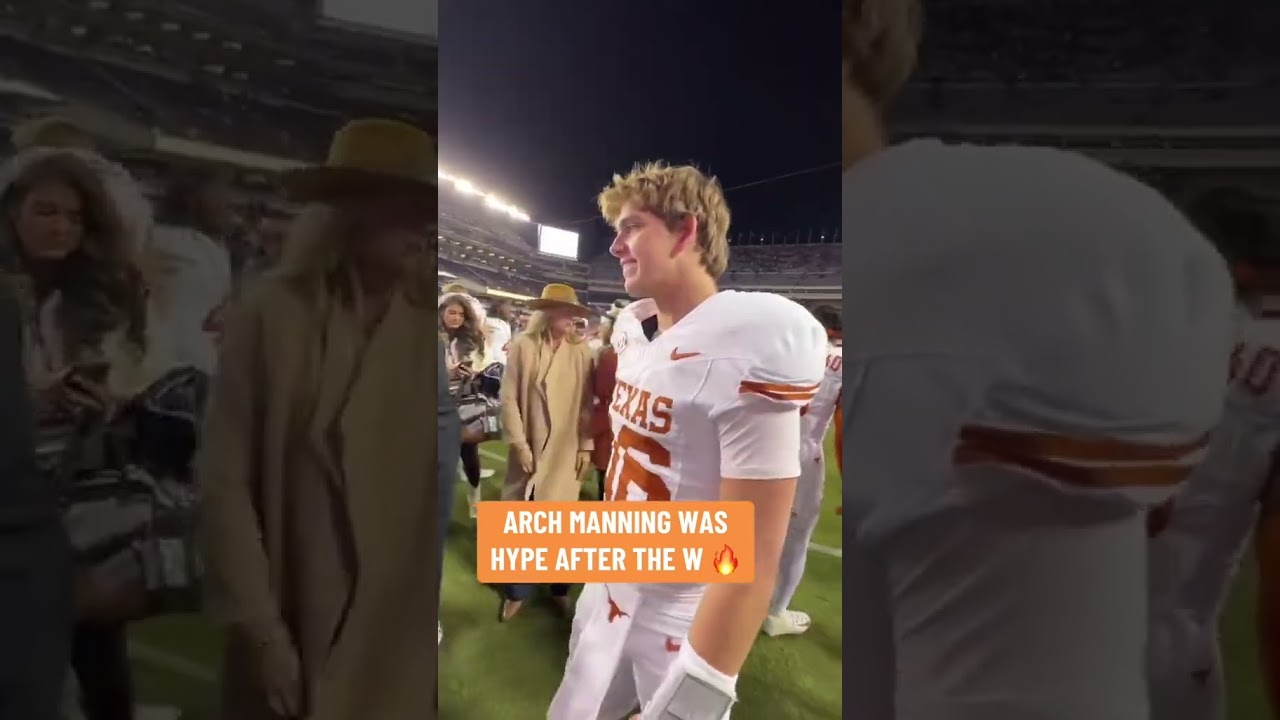 Arch Manning after Texas&rsquo; win 🔥