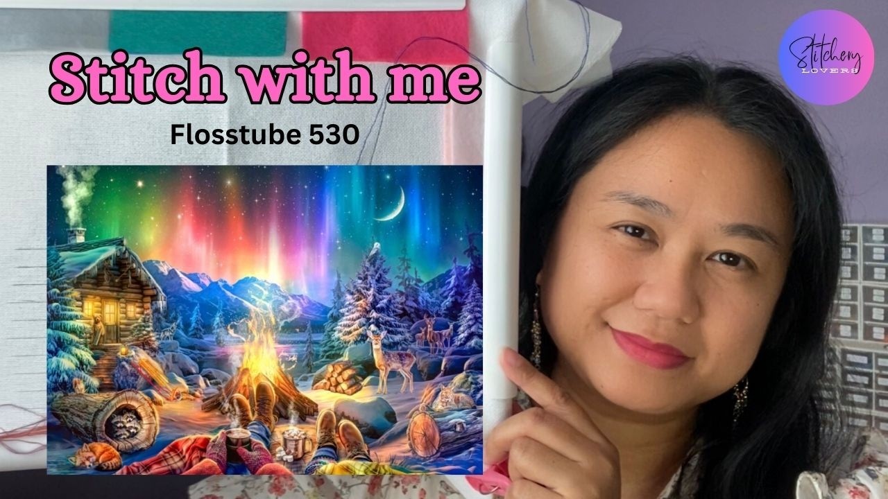 STITCH WITH ME HAED Winter Bonfire Night | Spinning Wheel Decision | Flosstube #530 STITCHERY LOVERS