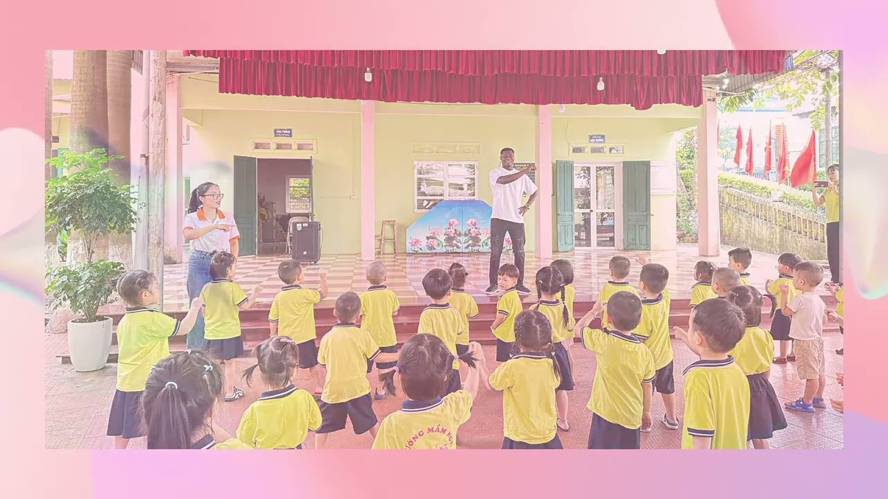 Warm-up activities with the children of Hoa Hong preschool @truongmamnonhoahong-tp.tha9646
