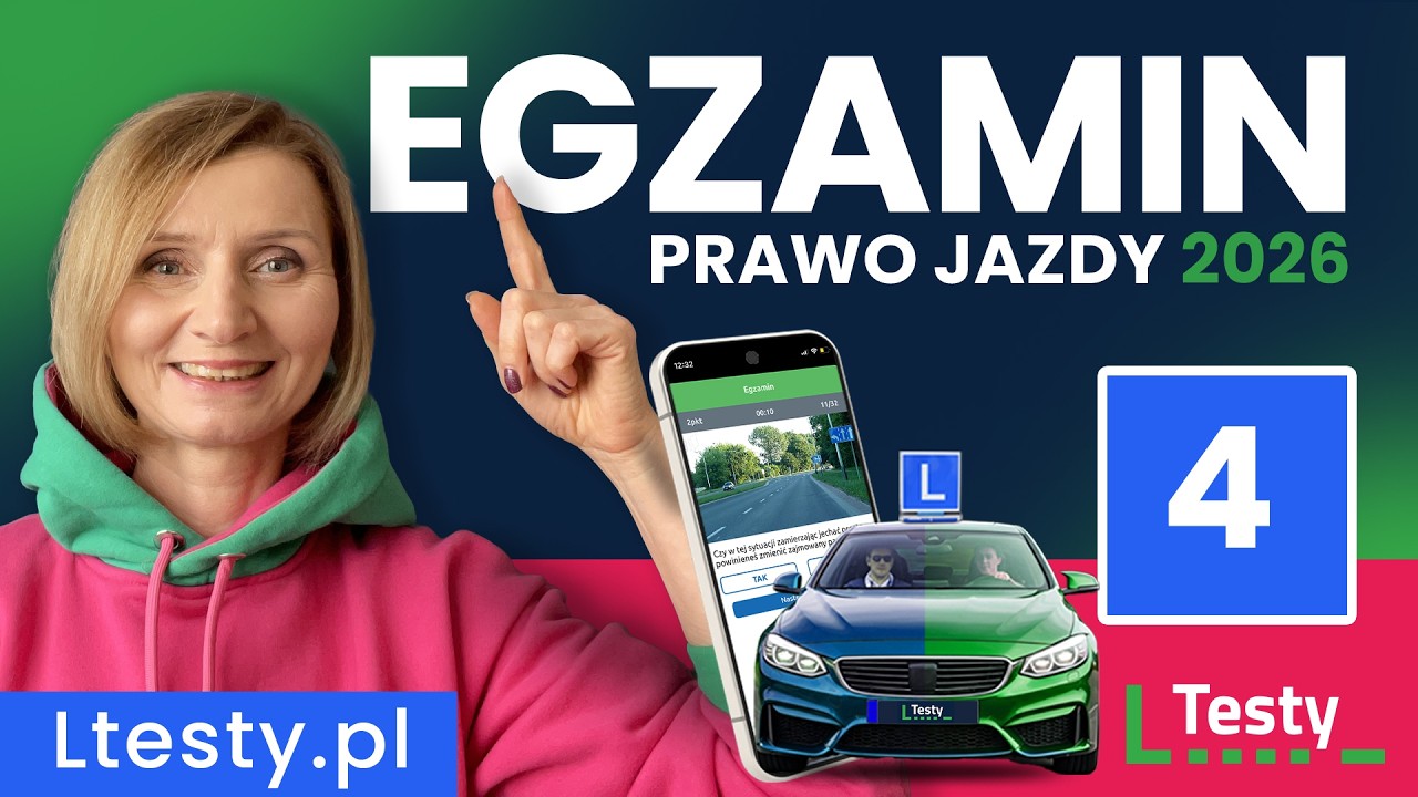 Rozwiąż egzamin na prawo jazdy ✅ kategoria B - Część 4 (2026)