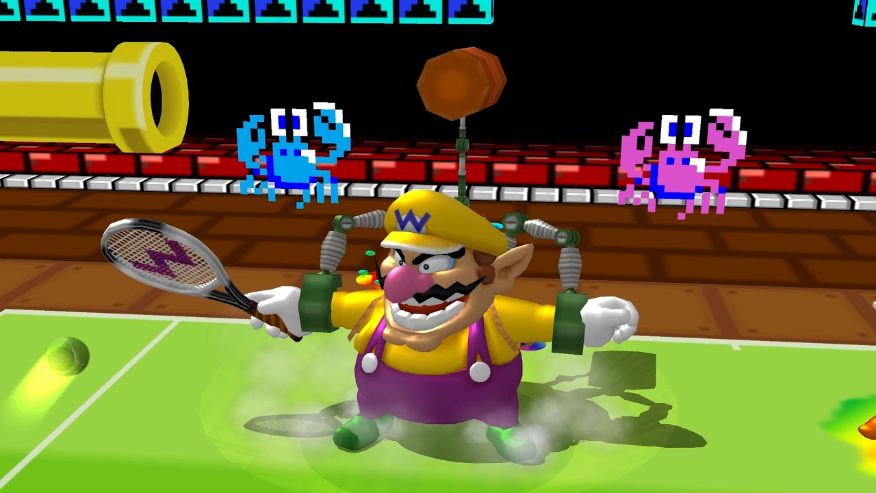 Mario Power Tennis: Gimmick Masters Tournament Doubles 2 player Netplay 60fps