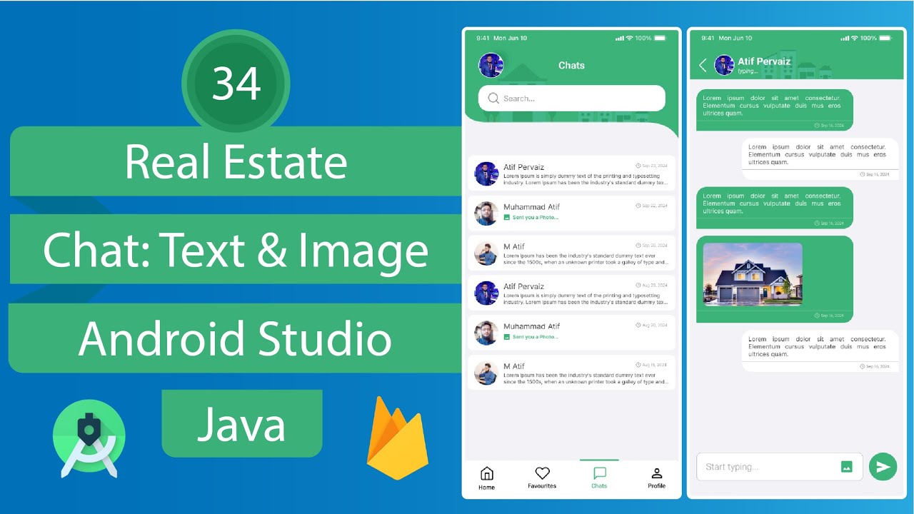 Приложение для недвижимости — 34 Chat — Android Studio — Java