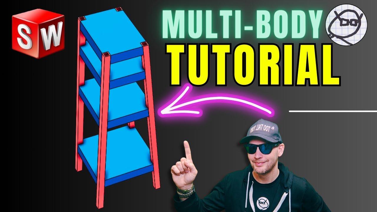 SolidWorks Tutorial - LIVE SOLVE of Angled Shelf