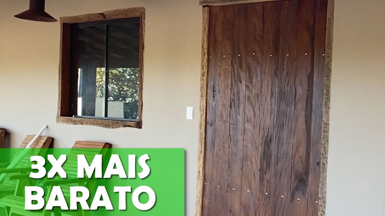 Como Fazer PORTA Antiga Madeira de Demolição (3x mais Barato)
