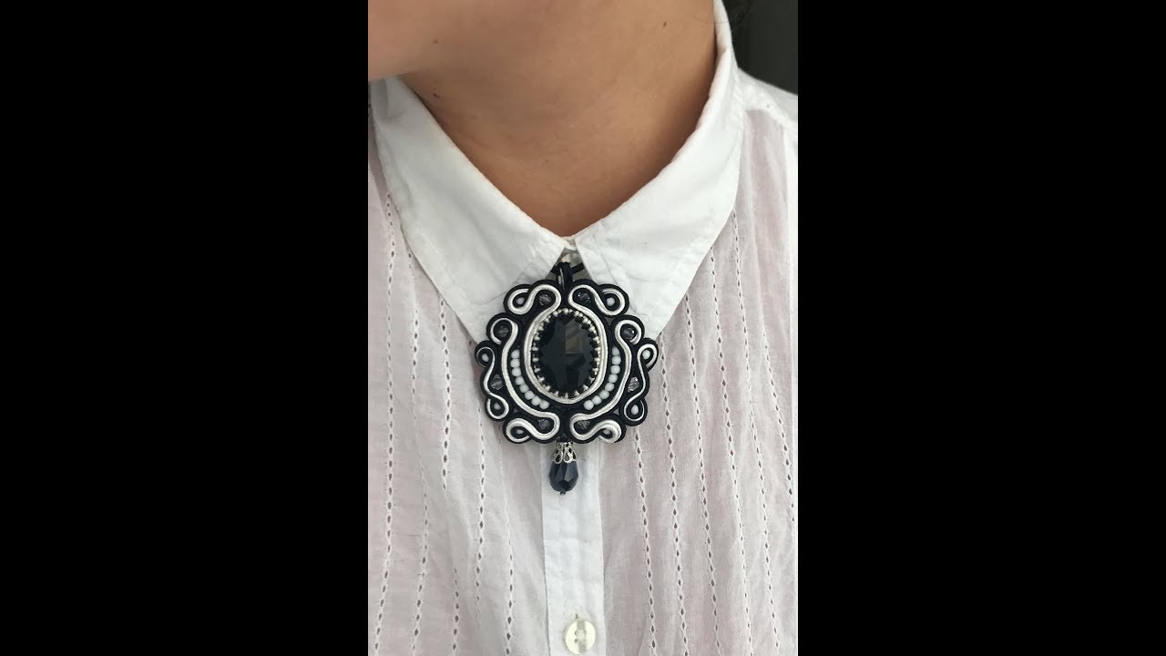 Black-White Soutache Pendant | Uulen Accessories
