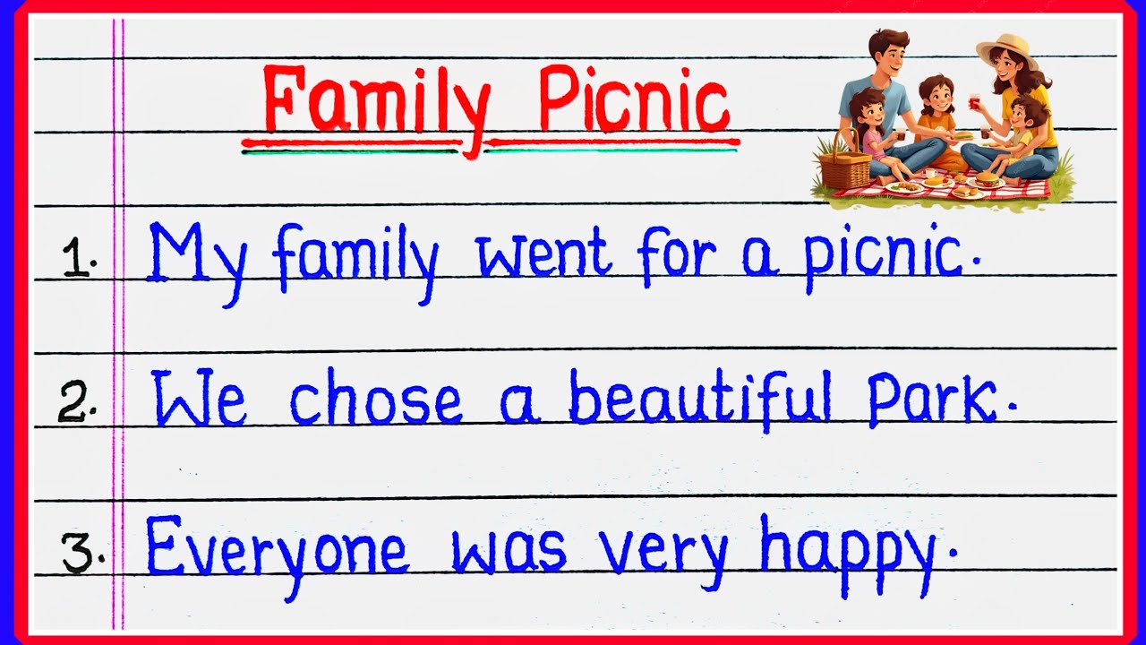 10 lines on My Family Picnic | Few Lines about My Family Picnic | My Family Picnic Essay 10 Lines