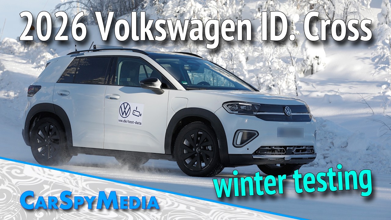 2026 Volkswagen ID. Cross Electric Prototype Caught Winter Testing Near The Arctic Circle
