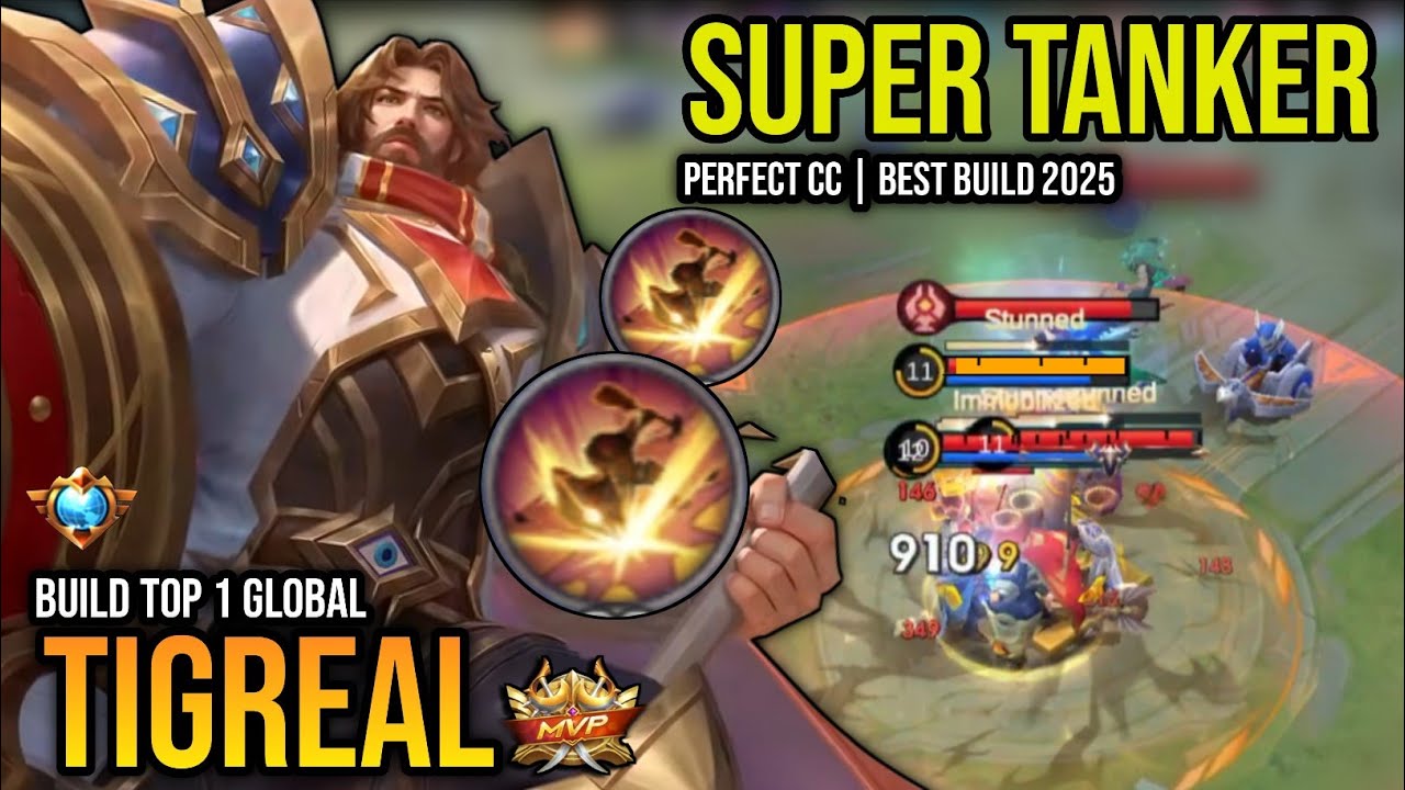 TIGREAL BEST BUILD 2025 | BUILD TOP 1 GLOBAL TIGREAL GAMEPLAY | MOBILE LEGENDS✓