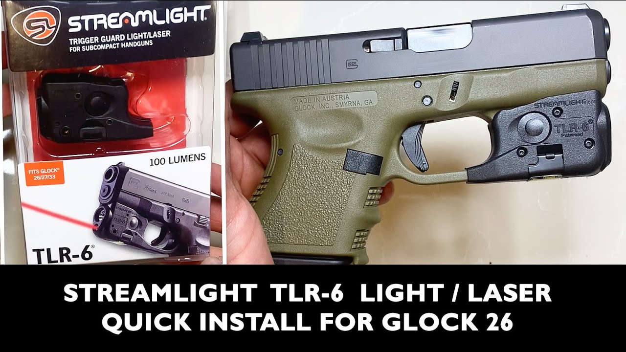 Установка фонаря/лазерного целеуказателя Streamlight TLR-6 на Glock 26 — быстро, легко и отлично ...