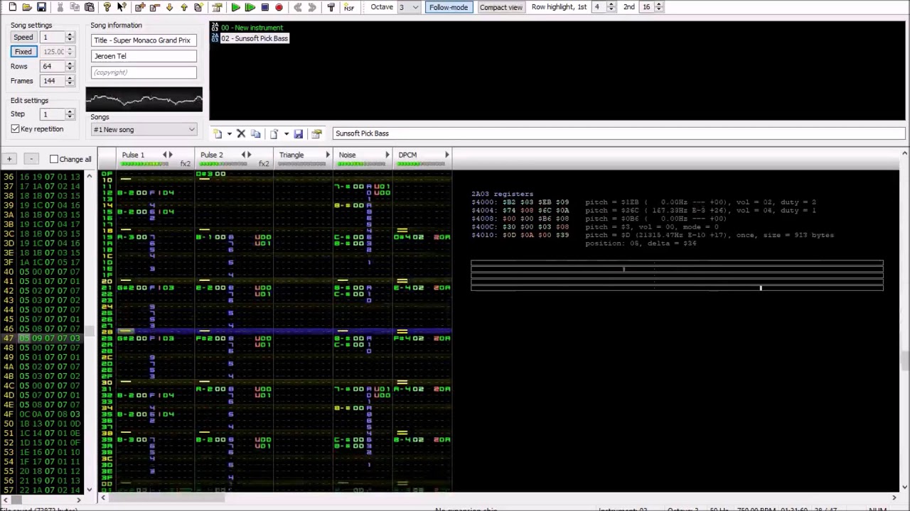 Jeroen Tel - Super Monaco Grand Prix - Title (0CC-FamiTracker 2A03 Cover)
