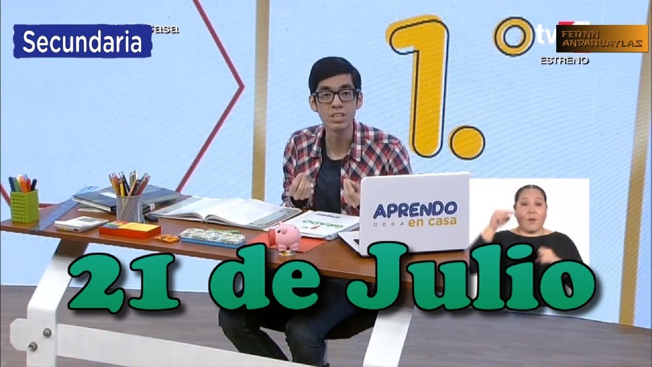 APRENDO EN CASA 1° SECUNDARIA | MARTES 21 DE JULIO | MATEMÁTICA EN VIVO