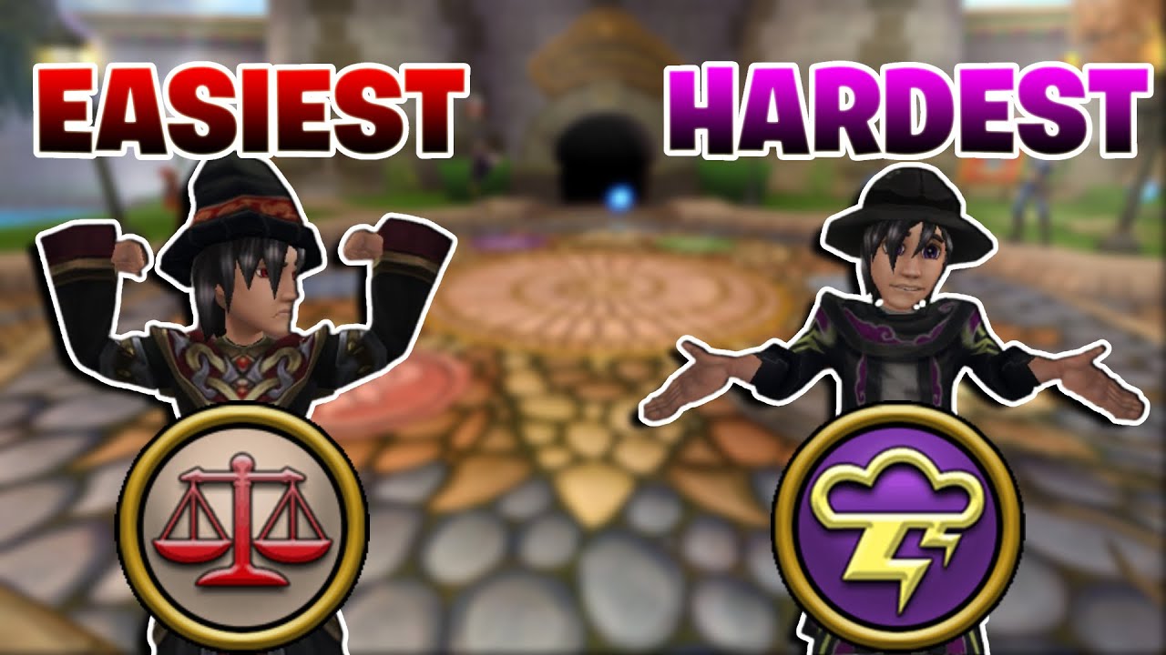 Most Easiest and Hardest Cosmic PVP Schools to Play in Wizard101