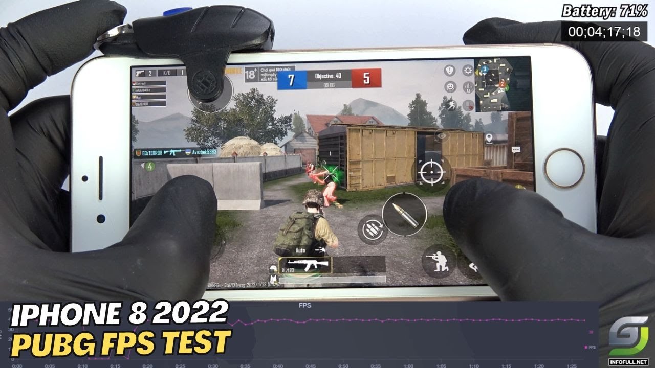 iPhone 8 test game PUBG Mobile New Update 2022