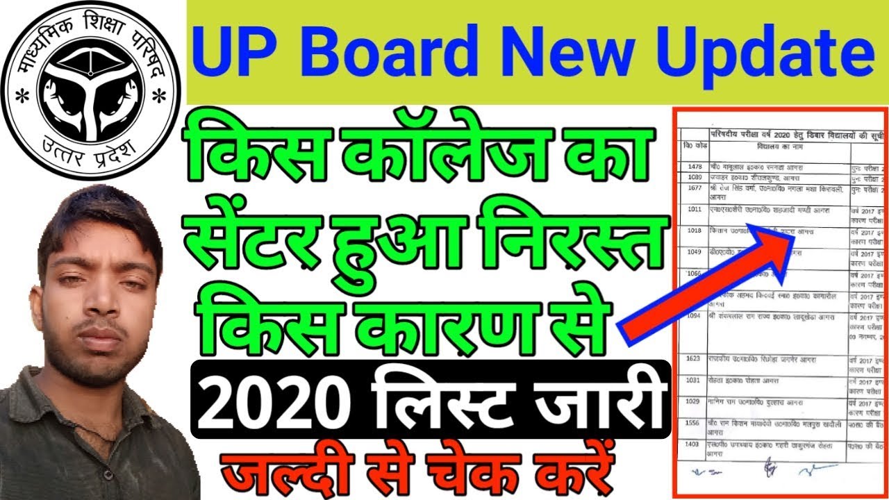 Up board new update | Debarred centre school list 2019 | जारी