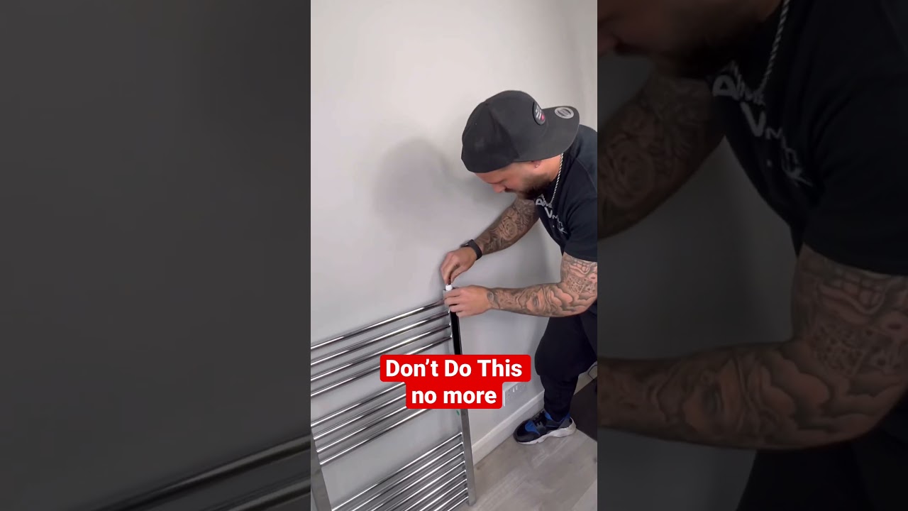 How To Install tail ends (Towel Rail) #diy #shorts