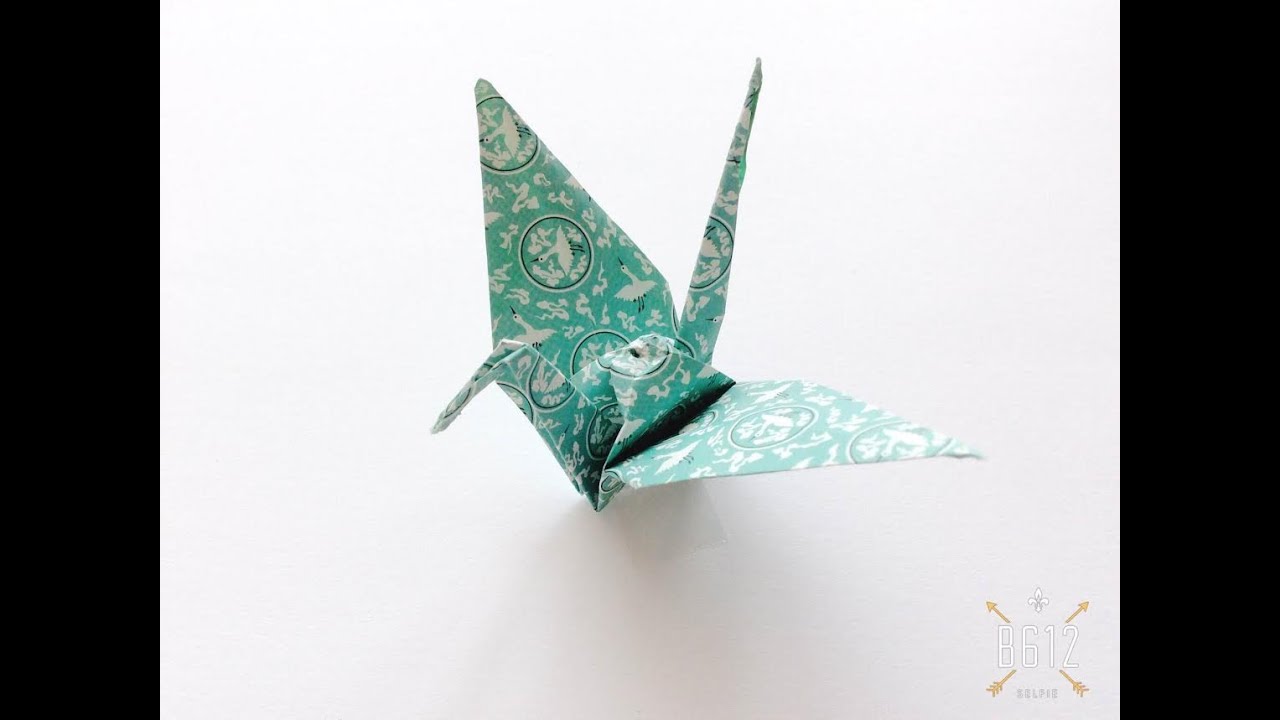 Easy Origami Crane tutorial