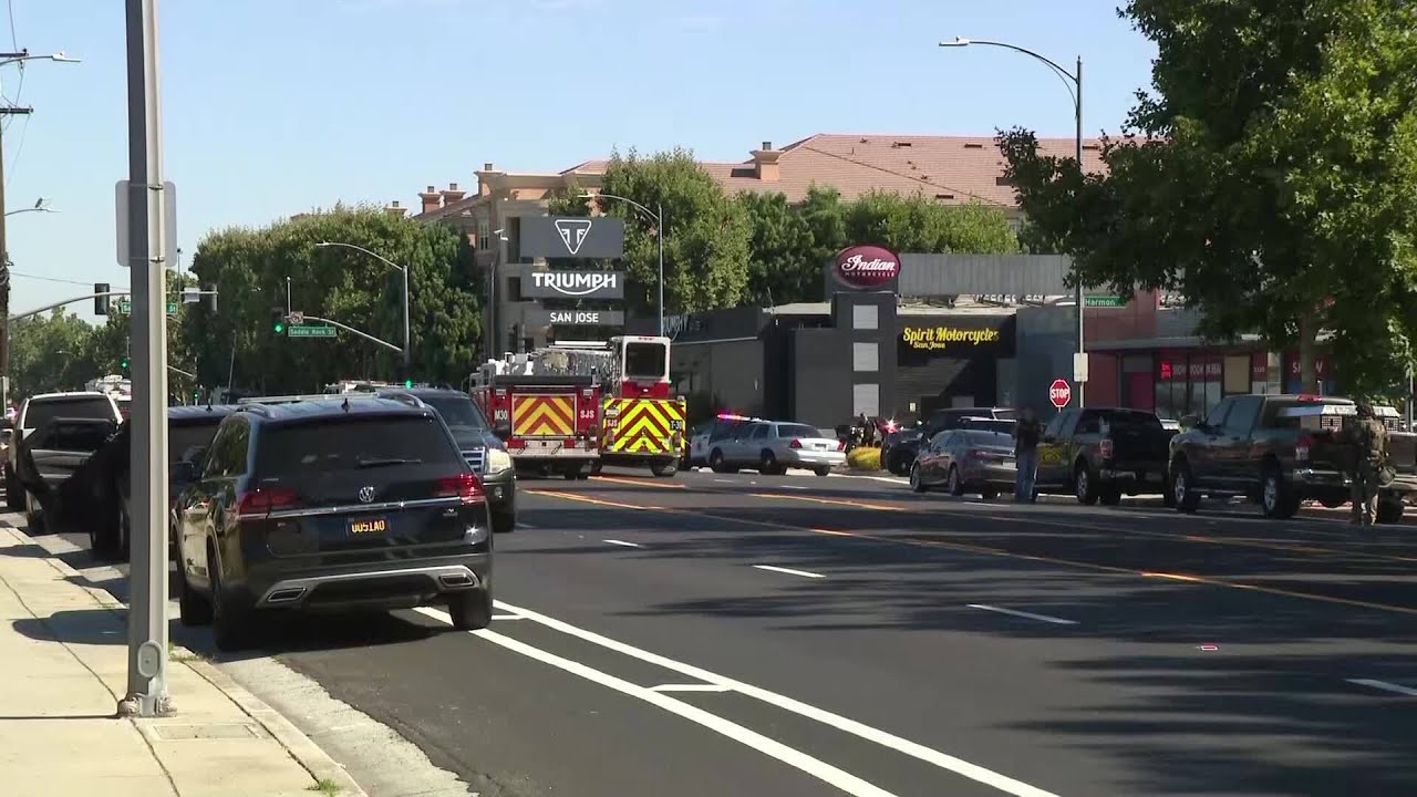 Raw video: Scene where San Jose police officer was shot