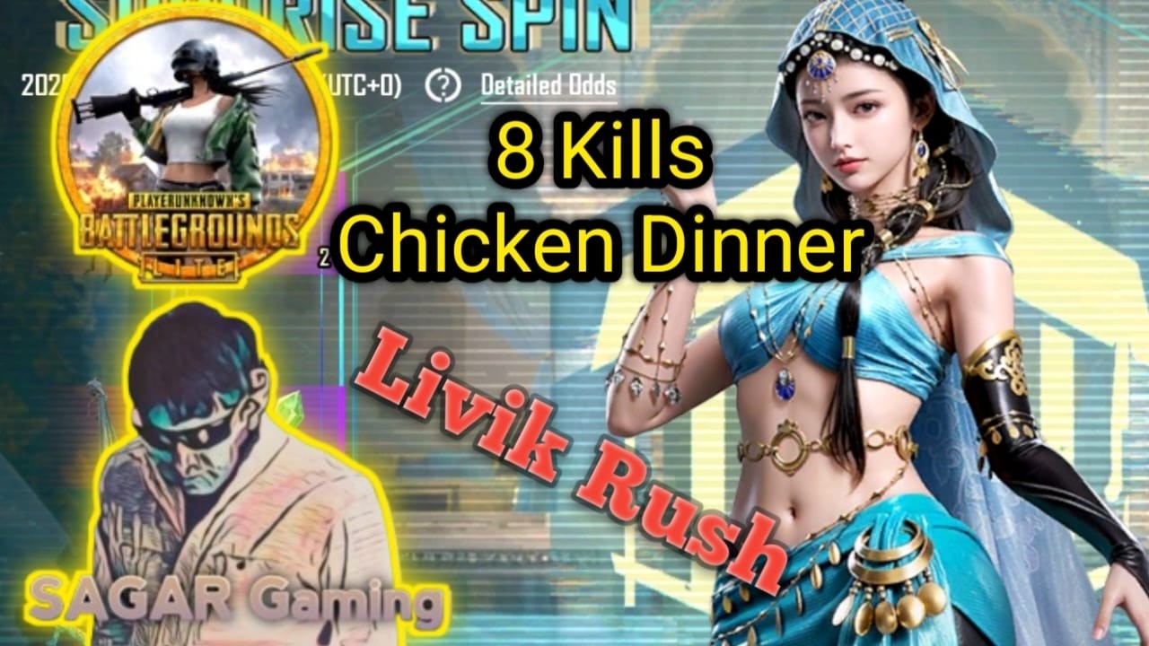 8 Kills🐓Chicken Dinner🐓PUBG Mobile, Livik🐓Rush Game Play🐓Smooth 120 fps, PC Emulator