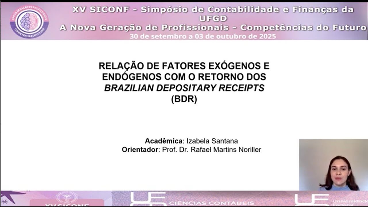 Vídeo de apresentação do Artigo - Relação de fatores exógenos e endógenos...