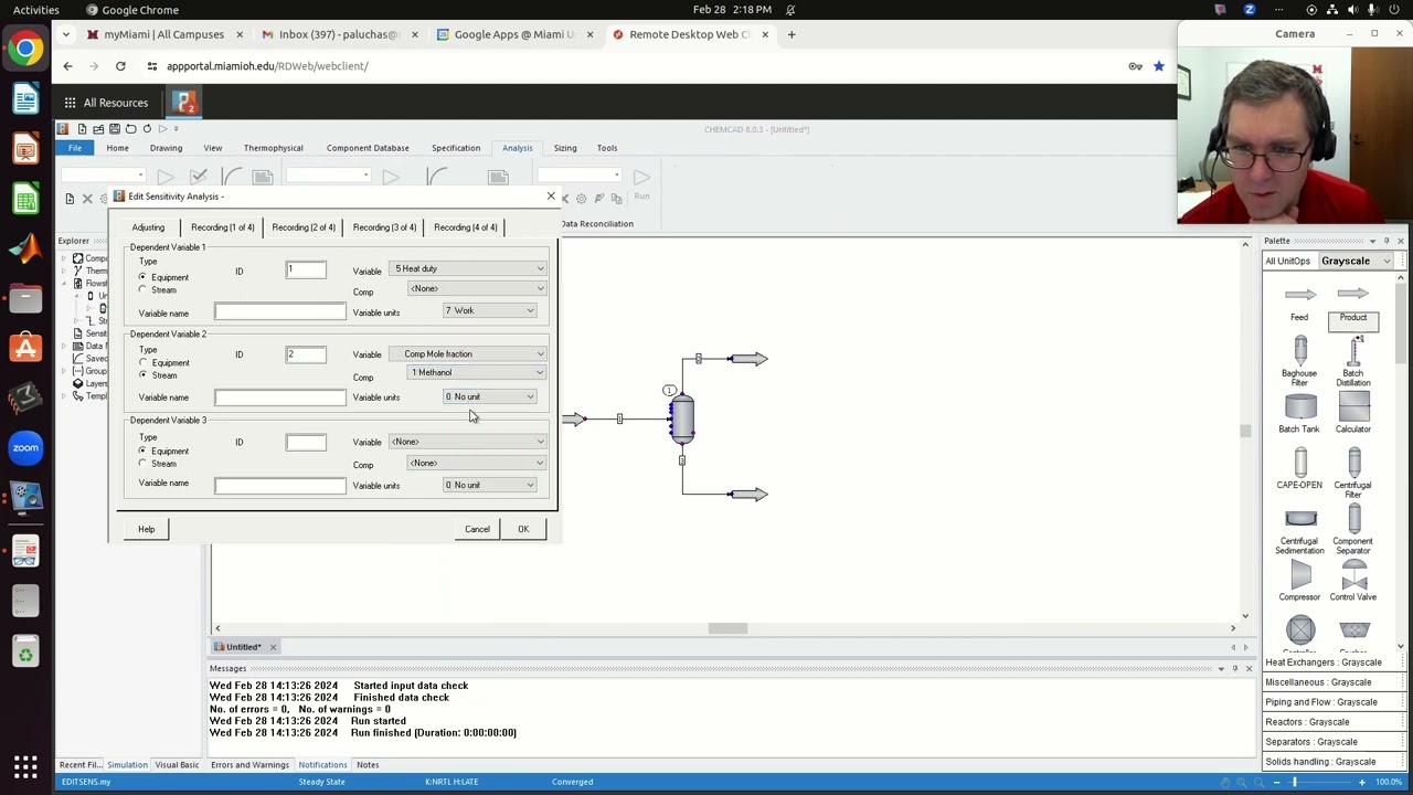 Basic Flash Distillation with CHEMCAD