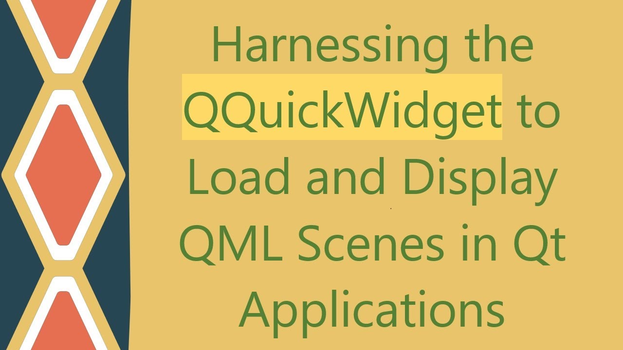 Harnessing the QQuickWidget to Load and Display QML Scenes in Qt Applications