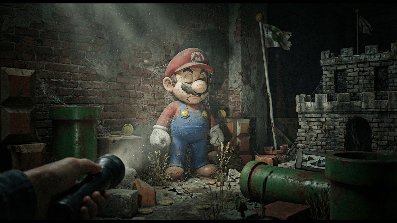 Super Mario Bros Final Scene 😨 | Abandoned World Where All Characters Are Lost Forever