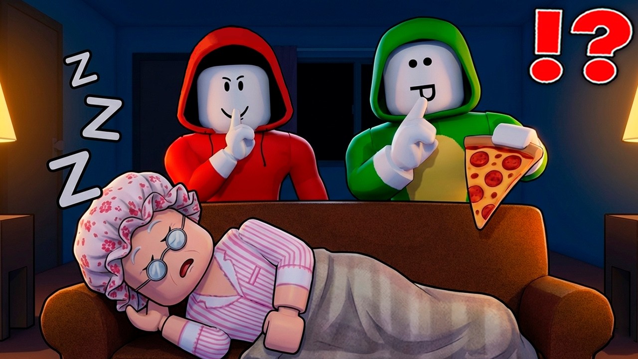 JJ and Mikey Dont Wake Grandma !? (Maizen Roblox)