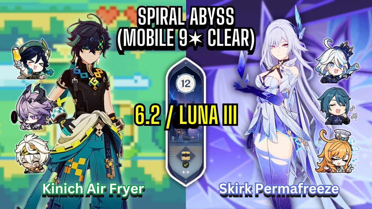 6.2 New Spiral Abyss (Mobile Clear) | C0R1 Kinich & C0 Skirk