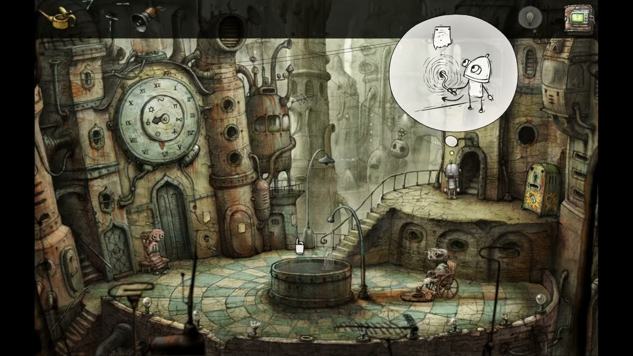 Machinarium small town2 catching a cat